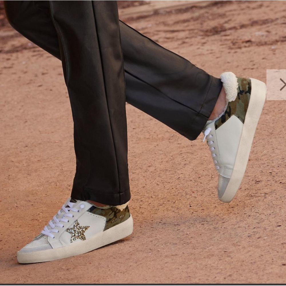Boston Proper Camo and Faux Fur Sneakers - Picture 2 of 10